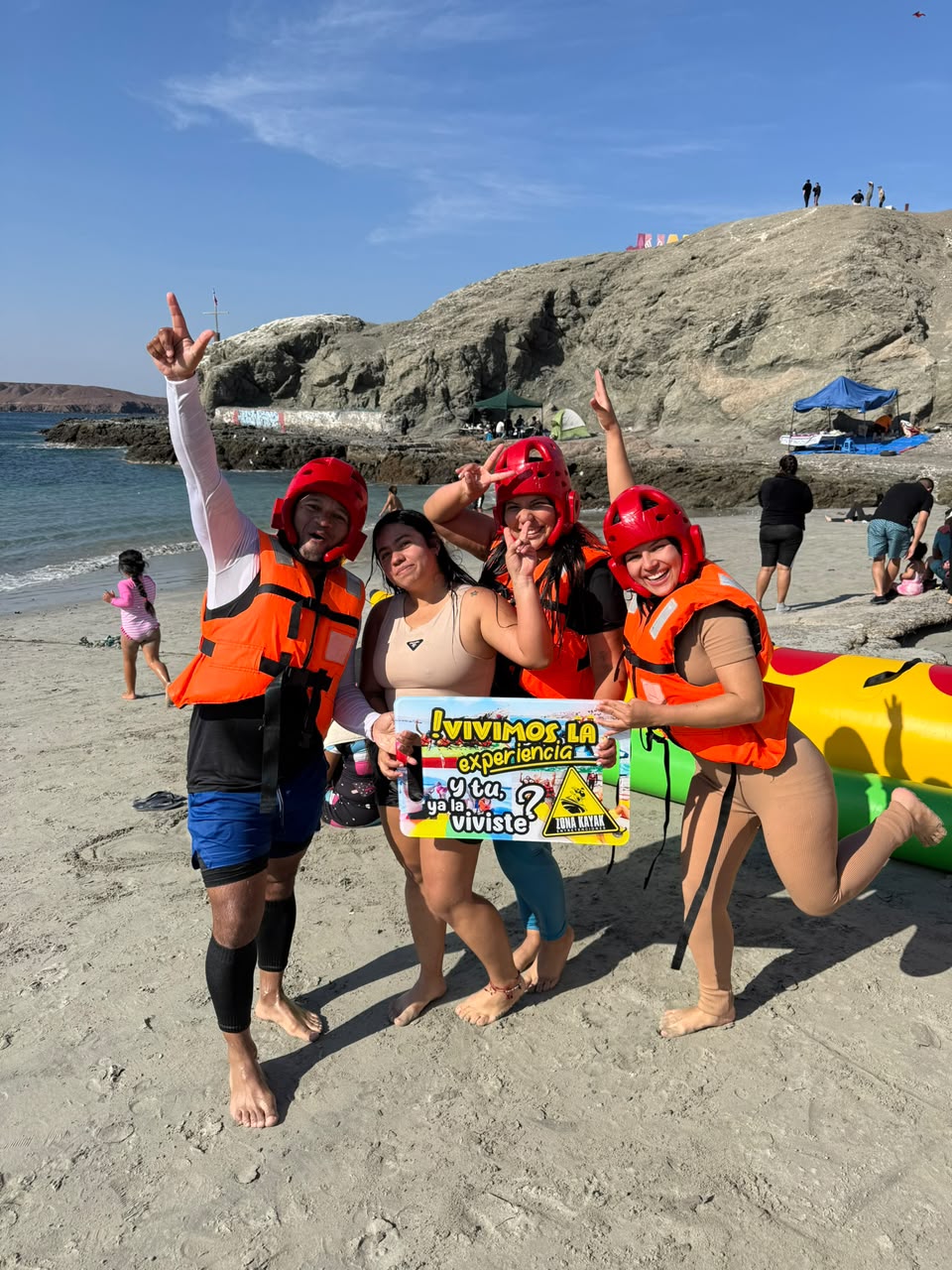 Grupo listo para Banana Boat